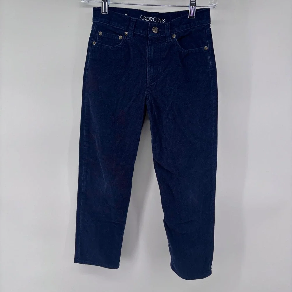 Crewcuts Boys Corduroy‎ Pants Size 8 Navy Blue Casual Classic Kidswear